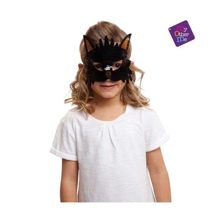 Antifaz de gato con lentejuelas talla única 4 Antifaz de gato con lentejuelas talla única 4