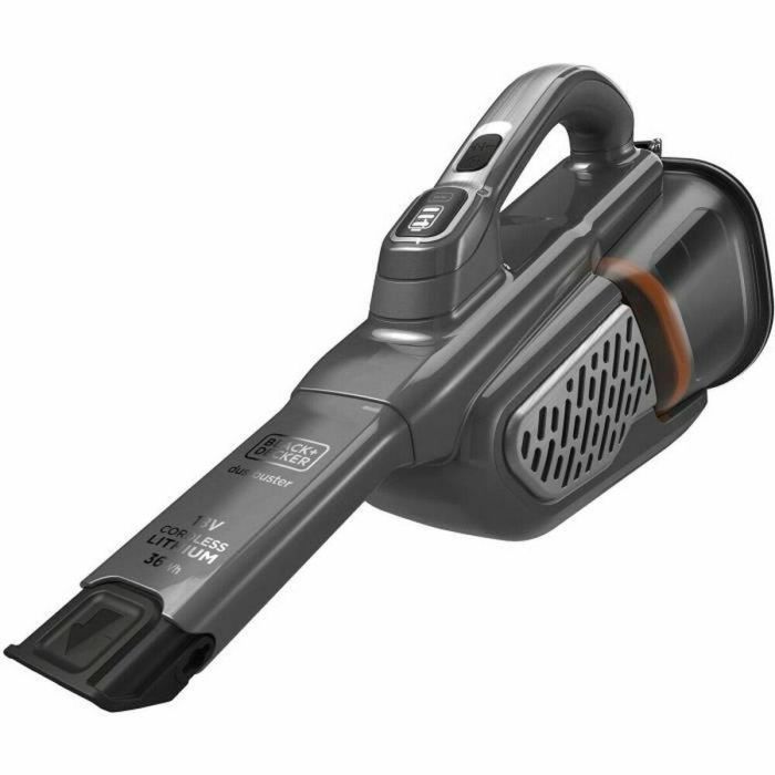 BLACK + DECKER BHHV520JF-QW - Aspirador de mano - Dustbuster Lithium 18V - 2 velocidades - Autonomía 40min - Titanio plateado negro