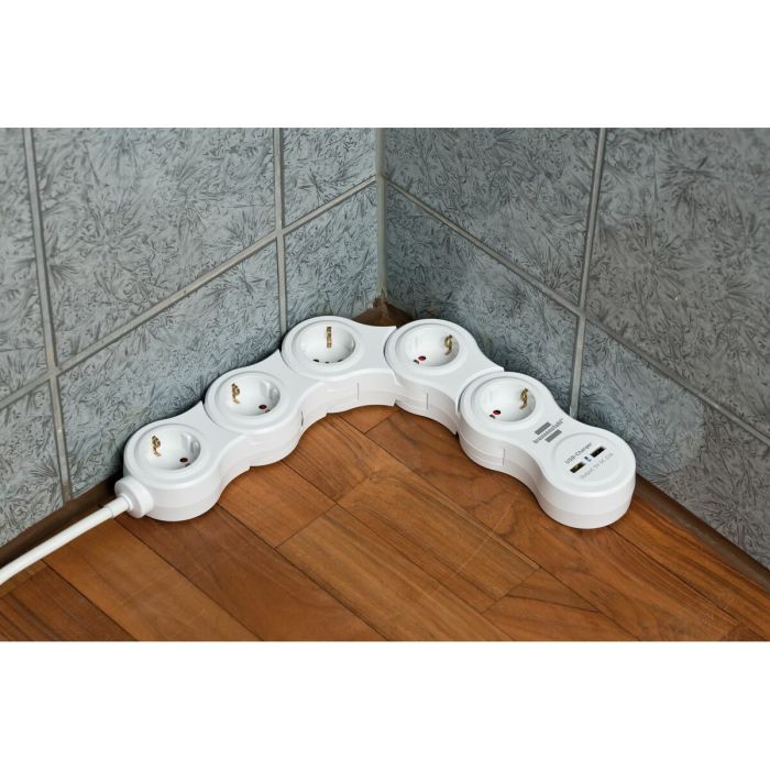 Regleta Enchufes 5 Tomas con Interruptor Brennenstuhl Vario-Power Blanco 3600 W USB x 2 (1,4 m) 7 Regleta Enchufes 5 Tomas con Interruptor Brennenstuhl Vario-Power Blanco 3600 W USB x 2 (1,4 m) 7