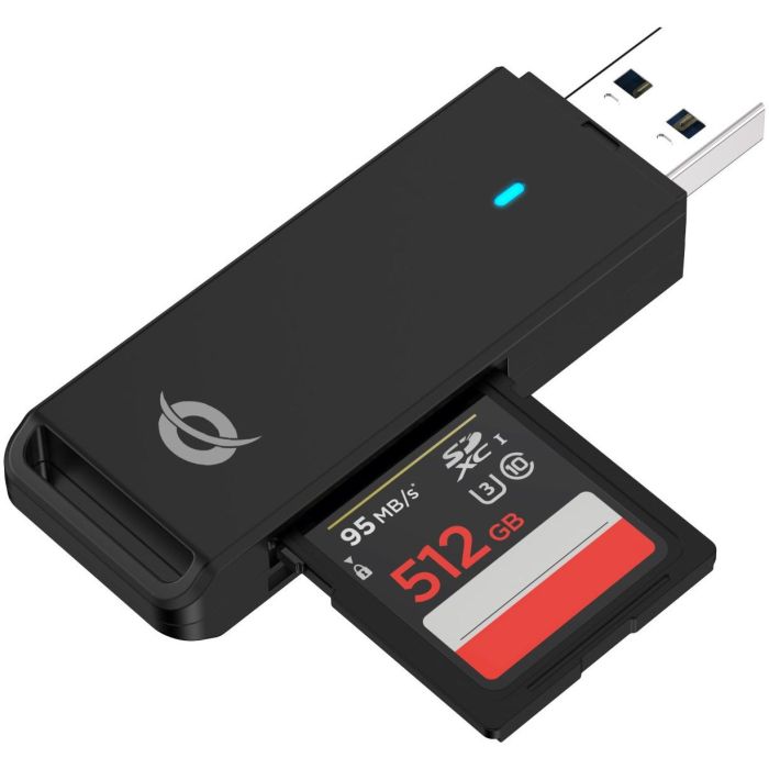 Conceptronic Lector de Tarjetas Externo USB 3.0 Compatible SD SDHC SDXC Micro SD T-Flash Micro SDHC Micro SDXC 3
