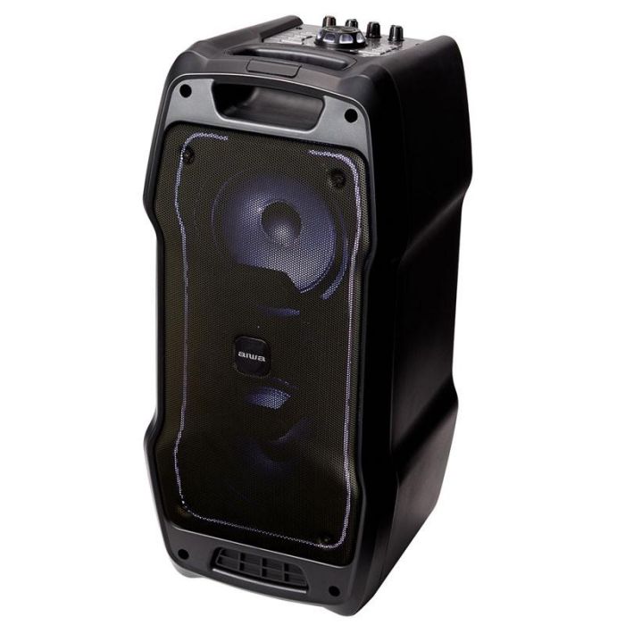 Aiwa Altavoz Karaoke Trolley KBTUS-400 50W RMS, Bluetooth, USB, Micro-SD, Micrófono Inalámbrico, Luz LED Aiwa Altavoz Karaoke Trolley KBTUS-400 50W RMS, Bluetooth, USB, Micro-SD, Micrófono Inalámbrico, Luz LED