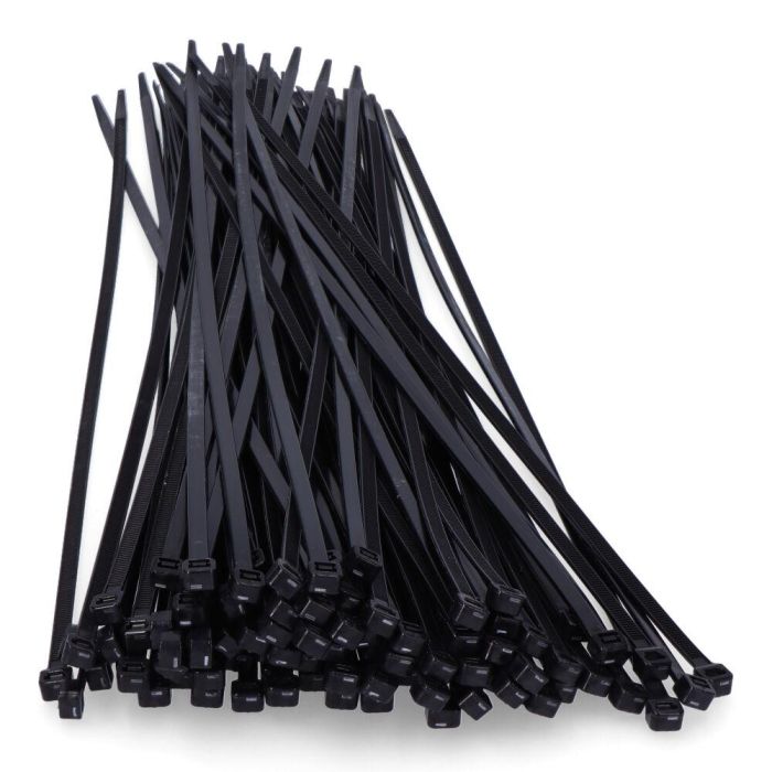 Edm Bridas negras de nylon 4,8 x 380 mm, resistentes a rayos UV y temperaturas -40°C~85°C, bolsa de 100 unidades 2 Edm Bridas negras de nylon 4,8 x 380 mm, resistentes a rayos UV y temperaturas -40°C~85°C, bolsa de 100 unidades 2