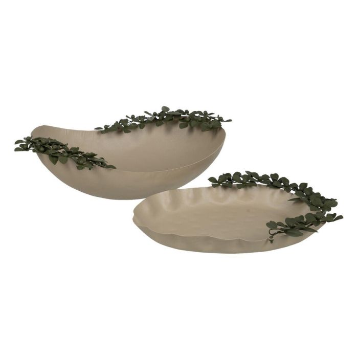 Bandeja Verde Beige Flores 43 x 31 x 5 cm 5