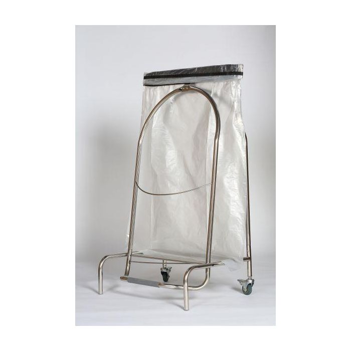 PROBBAX - SO-2104-MSSTL - Porta bolsas con 2 ruedas - 98 x 55 x 42,5 cm - Acero brillante 2
