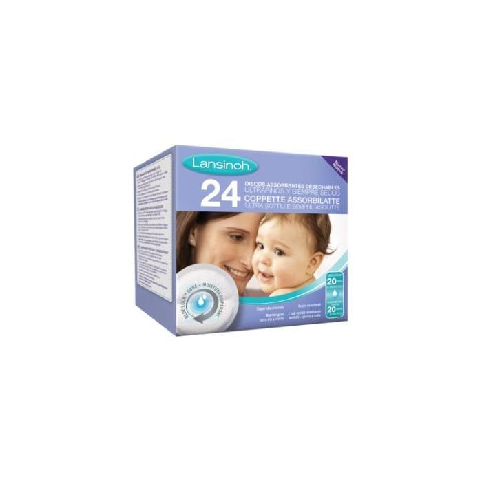 Lansinoh Disco Lactancia Absorb Desech Blue Lock 24 Un**