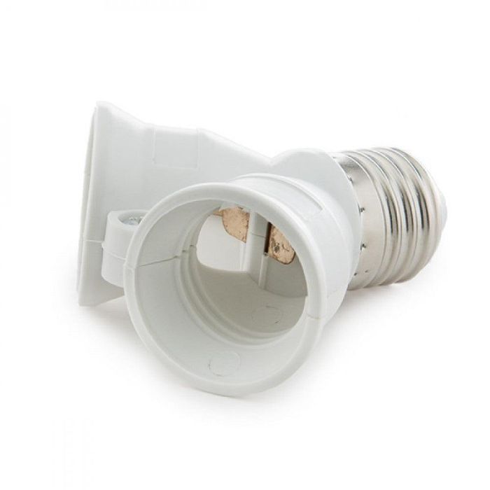 Adaptador de Casquillo E27 a 2x E27 para Doble Bombilla 2 Adaptador de Casquillo E27 a 2x E27 para Doble Bombilla 2