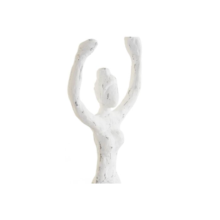 DKD Home Decor Figura Bailarina Marron Blanco 2 Unidades 6 x 24 x 17 cm 1