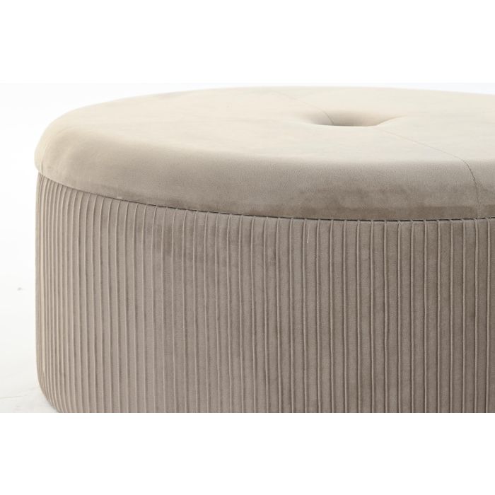 DKD Home Decor Reposapiés Gris Claro Poliester/MDF Set de 2 Piezas 70x70x32 cm 2