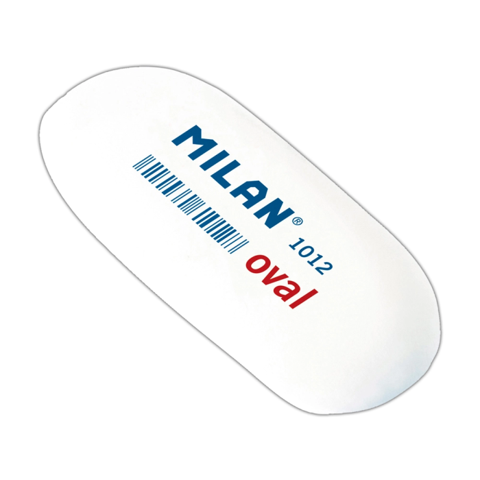 Milan 1012 Oval Goma de Borrar Miga de Pan 6,2x2,8x1,2 cm Blanco 1