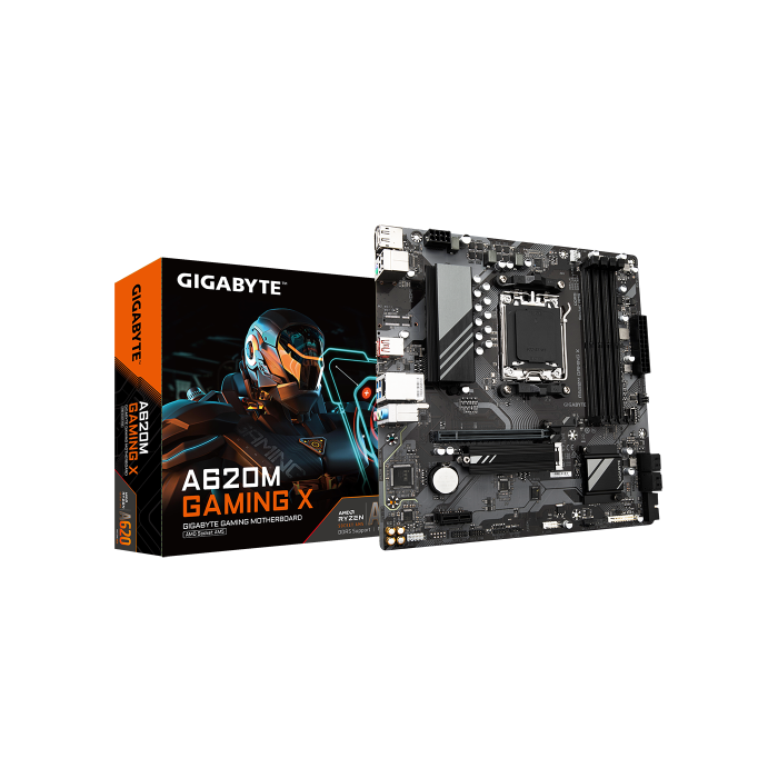 Placa Gigabyte A620M Gaming X,Amd,Am5,A620,4Ddr5,192Gb,Vga+Hdmi,Gblan,4Sata3+1Xm.2,6Usb3.2,Matx