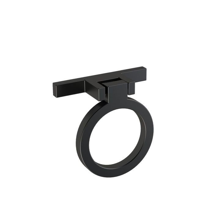 System Tirador de Mueble Belma Ø50 Zamak Negro Mate con 2 Puntos de Fijación - 16mm Distancia Agujeros 2
