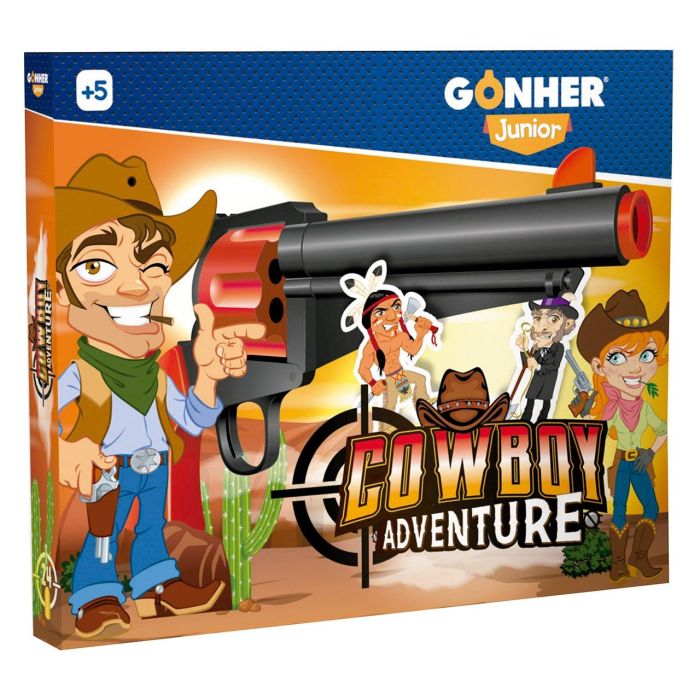 Gonher 8610/0 Pistola Juguete Vaquero de Plástico con 24 Balas Blandas, 4 Figuras, Sin Fulminantes, +5 Años 2 Gonher 8610/0 Pistola Juguete Vaquero de Plástico con 24 Balas Blandas, 4 Figuras, Sin Fulminantes, +5 Años 2