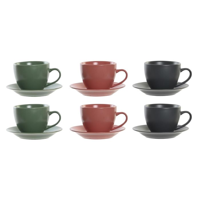 DKD Home Decor Lianfeng 21 Set de 6 Tazas de Café Scandi de Gres 150ml Verde, Rosa, Gris Oscuro Apto Microondas y Lavavajillas 2 DKD Home Decor Lianfeng 21 Set de 6 Tazas de Café Scandi de Gres 150ml Verde, Rosa, Gris Oscuro Apto Microondas y Lavavajillas 2