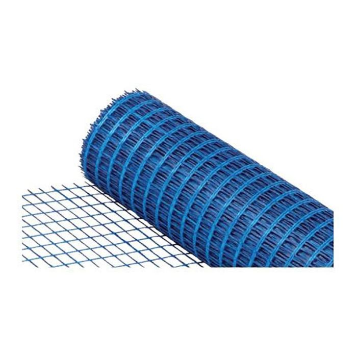 Malla Revoco Azul 1 x 50 m (10 x 10 mm) para Armadura de Morteros en Paredes Exteriores - 90g/m²