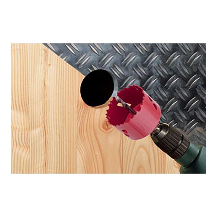 Wolfcraft Sierra de corona bimetal ø68 mm con adaptador y broca piloto 2