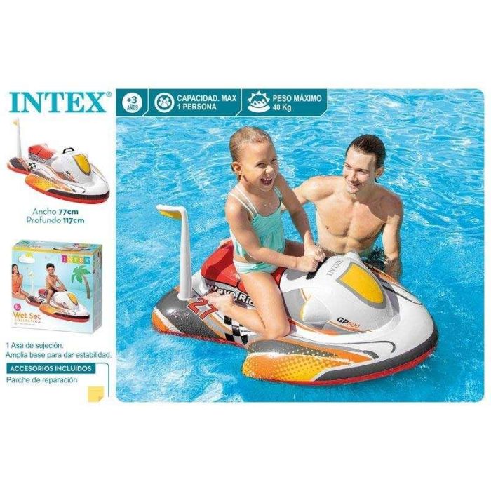 Intex Figura Hinchable Moto Wave Rider 117x77 cm para Niños +3 Años 8