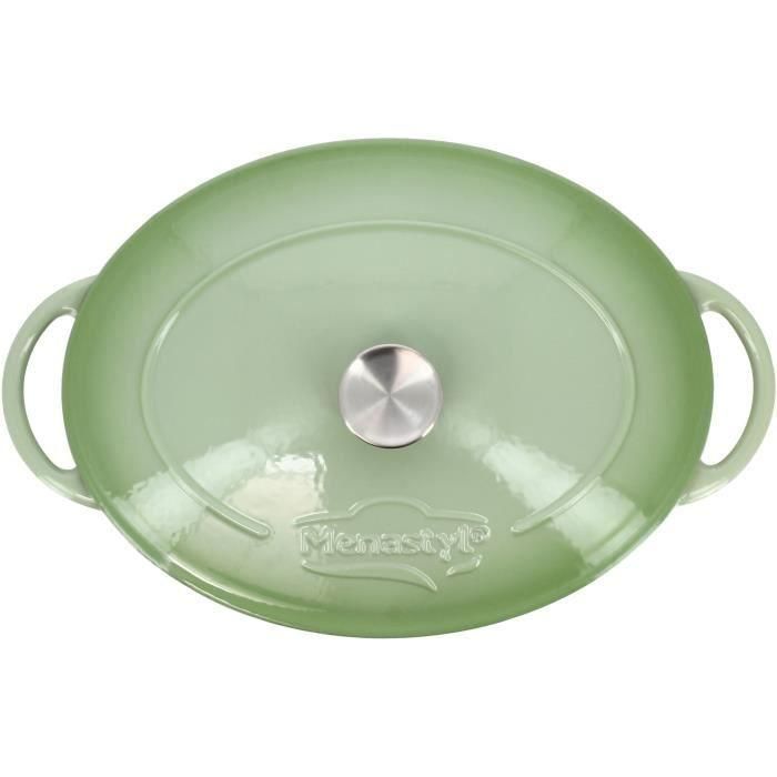 Cacerola - MENASTYL - 6020072 - Redonda - Hierro fundido esmaltado - Verde - 6,5 litros 4 Cacerola - MENASTYL - 6020072 - Redonda - Hierro fundido esmaltado - Verde - 6,5 litros 4