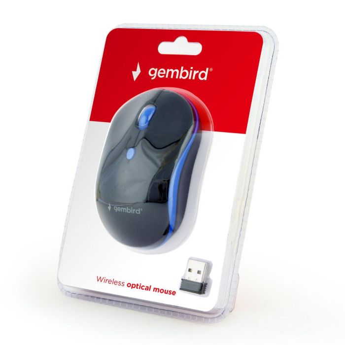 GEMBIRD Ratón Inalámbrico Óptico MUSW-4B-03-B 1600 DPI Negro Azul Ambidextro 1