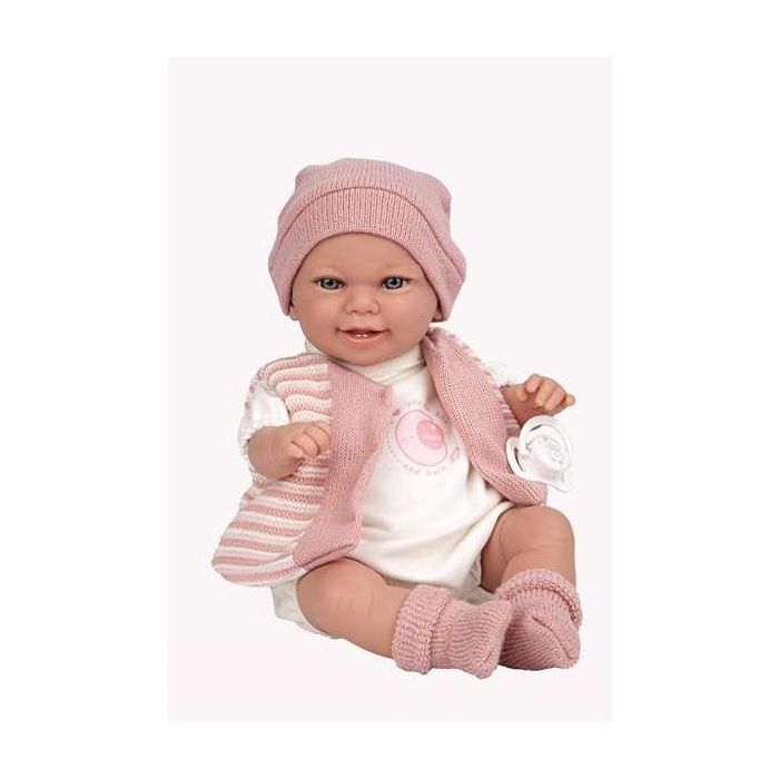 Muñeca elegance 35 cm babyto rosa c/mecanismo risa try me 5