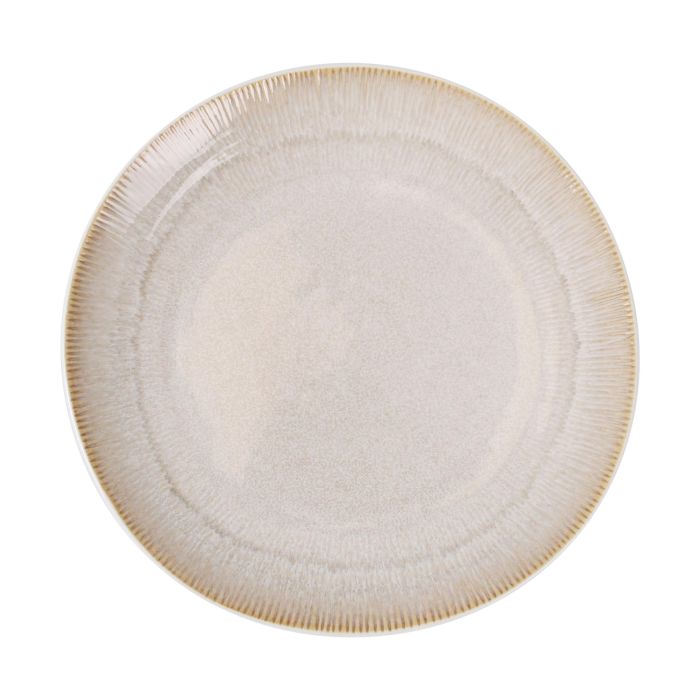 La Mediterranea Plato Llano Calobra Crema 26.2 cm - Colección 807 - Vajilla de Cerámica Duradera para el Hogar y Restaurantes (12 Unidades) 2