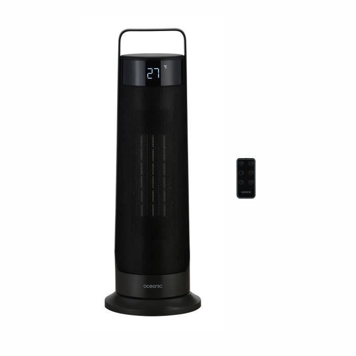 Oceanic OCEASFT2000 Calefactor oscilante Cerámico 2000 W con Mando a distancia, Negro 0 Oceanic OCEASFT2000 Calefactor oscilante Cerámico 2000 W con Mando a distancia, Negro 0
