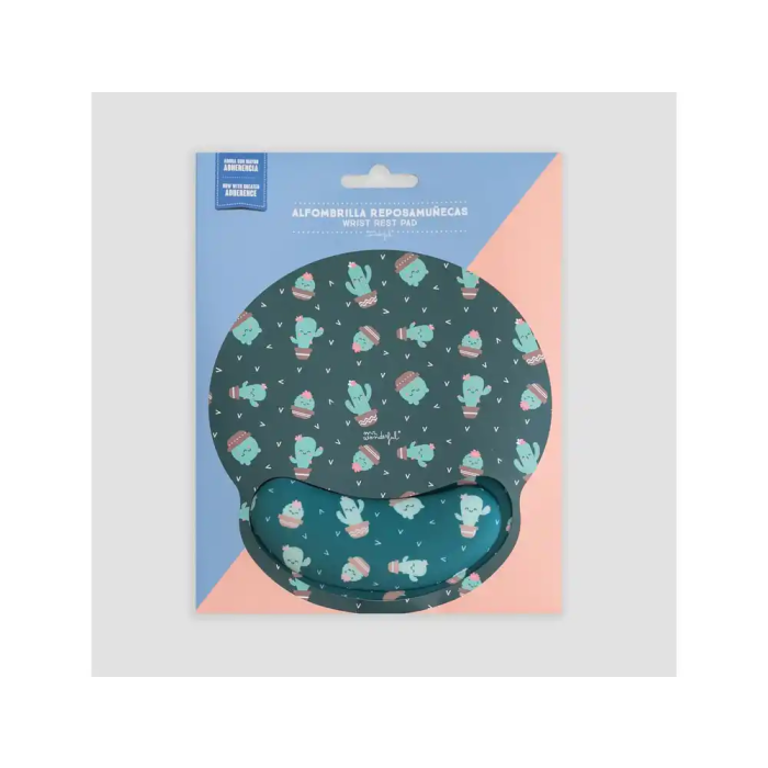 Wondee Alfombrilla de Ratón Ergonómica de Gel con Reposamuñecas Cactus 250x230 mm 6