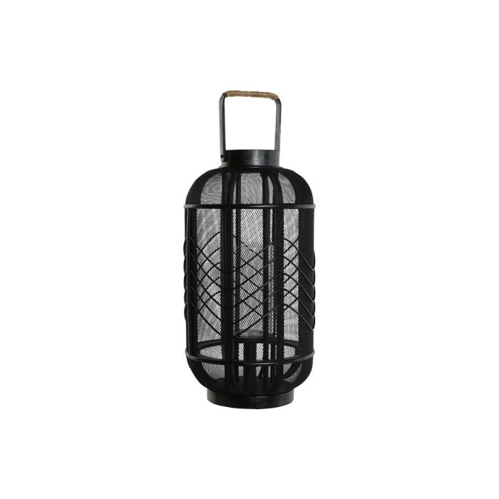 Portavela Colonial DKD Home Decor Negro 25.5 x 46.5 x 25.5 cm Portavela Colonial DKD Home Decor Negro 25.5 x 46.5 x 25.5 cm