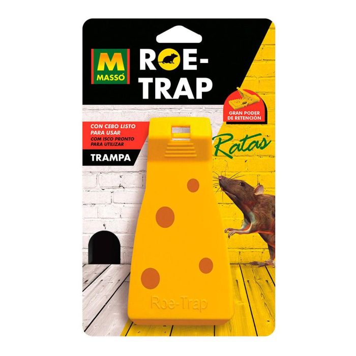 Trampa con cebo roe-trap ratas medidas 14x7x7,5cm. 231127 massó