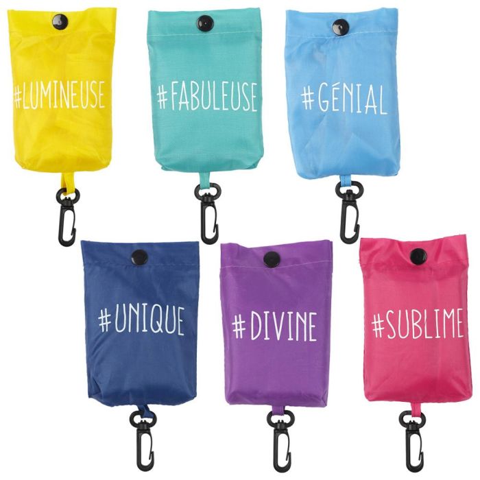 Entre Temps Bolsa Compra Plegable Hashtag Lumineuse Fabuleuse Génial Unique Divine Sublime 2