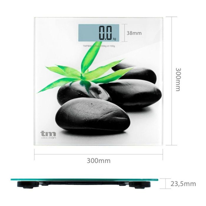 Báscula Digital de Baño TM Electron Zen Gris Slim (23 mm) 2