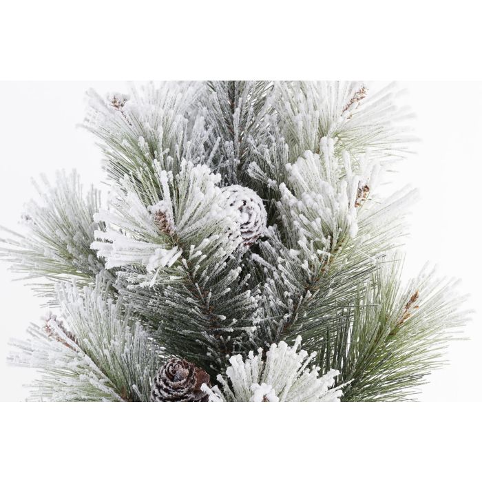 DKD Home Decor Árbol de Navidad Artificial Alpina 66 cm Alto 27x27 cm Base Verde Rojo PE (Pack 2 Unidades)