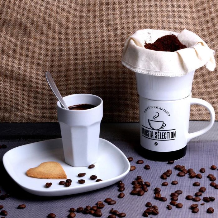 Cook Concept Juego de 2 Filtros de Café Reutilizables Algodón Nº4 Lavables 16,5x12cm 4