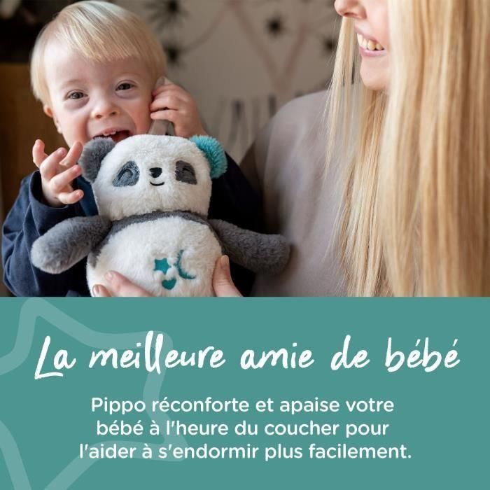 TOMME TIPPEE, Luz nocturna de lujo con CrySensor, 6 sonidos relajantes, USB, lavable a máquina, Pippo el Panda 2 TOMME TIPPEE, Luz nocturna de lujo con CrySensor, 6 sonidos relajantes, USB, lavable a máquina, Pippo el Panda 2