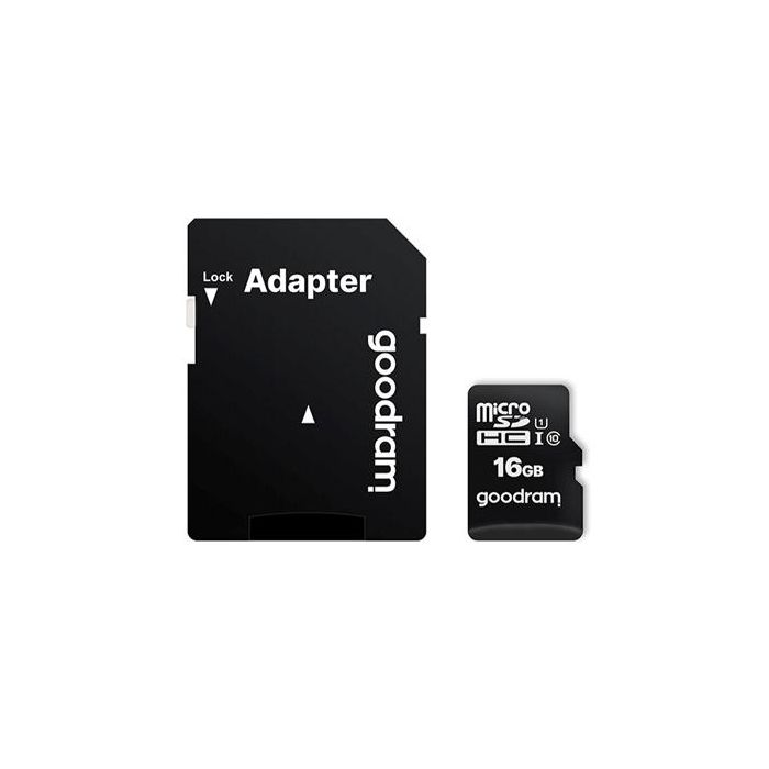 Goodram M1AA-0160R12 Tarjeta de Memoria Micro SDHC 16GB Clase 10 UHS-I con Adaptador SD hasta 100 MB/s 0 Goodram M1AA-0160R12 Tarjeta de Memoria Micro SDHC 16GB Clase 10 UHS-I con Adaptador SD hasta 100 MB/s 0