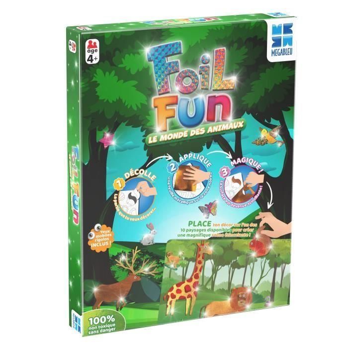 Megableu MEG3760046783455 Actividad creativa Foil Fun Animal Kingdom, obras mágicas fáciles de crear Megableu MEG3760046783455 Actividad creativa Foil Fun Animal Kingdom, obras mágicas fáciles de crear