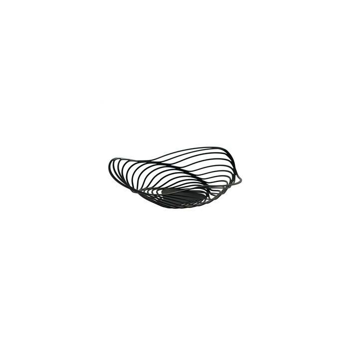 Alessi ACO03 B Trinity Cesto de Acero y Resina Negro 33cm - Frutero de Diseño por Adam Cornish