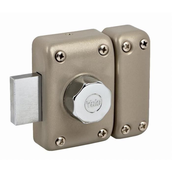 Yale YV25BT-45 - Cilindro de Cerradura para Puerta con Protección Antidesgarro - 4 Llaves - Beige
