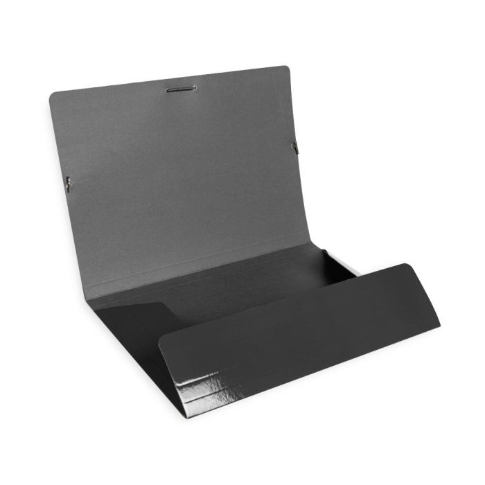 Carpeta Liderpapel Gomas Folio 3 Solapas Carton Plastificado Color Negro 6