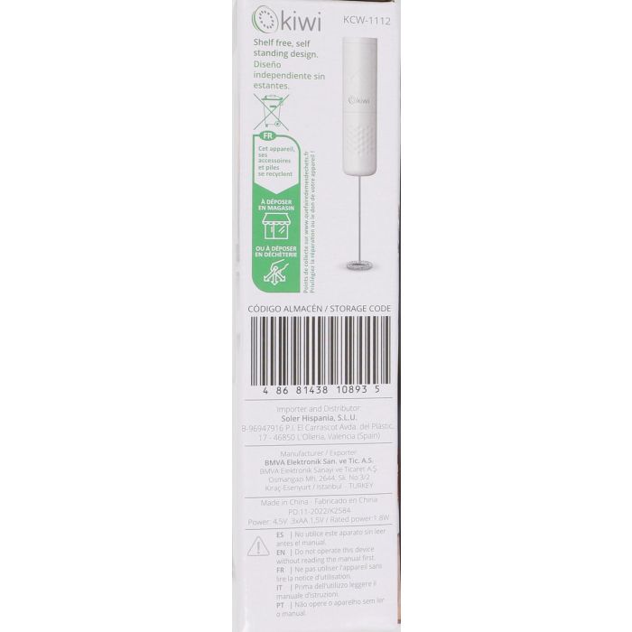Batidor/Espumador Eléctrico Kiwi - Ideal para bebidas (12 Unidades) 4 Batidor/Espumador Eléctrico Kiwi - Ideal para bebidas (12 Unidades) 4