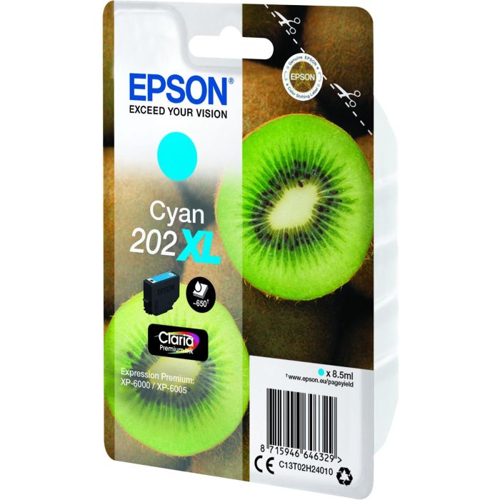 EPSON Singlepack Cyan 202XL Claria Premium Ink 1 EPSON Singlepack Cyan 202XL Claria Premium Ink 1