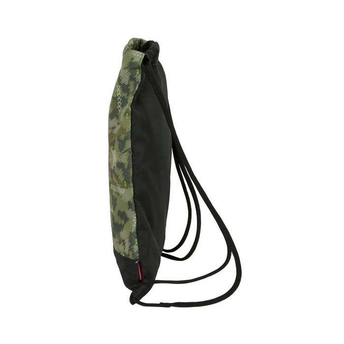 Bolsa Mochila con Cuerdas Kelme Travel Negro Verde 35 x 40 x 1 cm 2