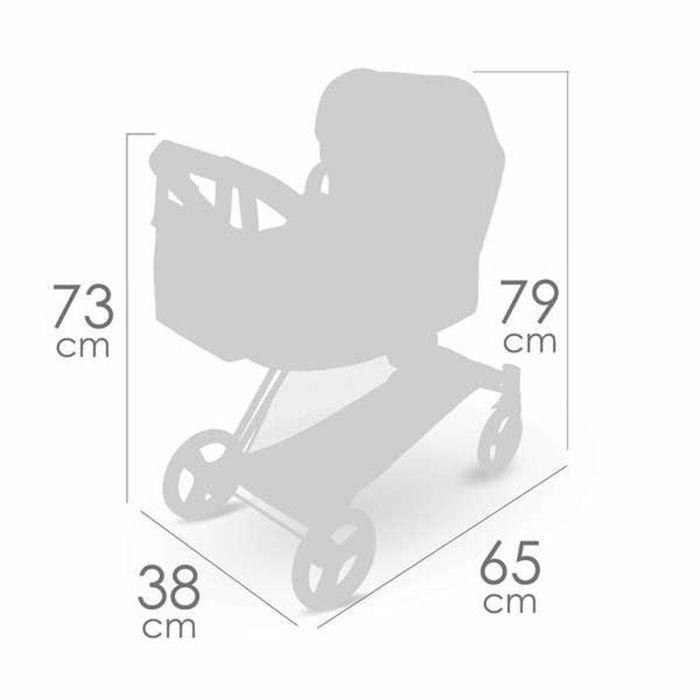 Decuevas Coche de Muñeca Plegable 3 en 1 Verona para Muñecas hasta 50 cm, 79x65x38 cm, Recomendado +3 años 4
