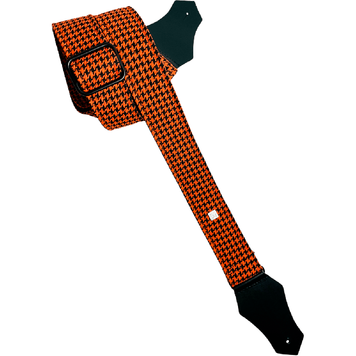 Correa Guit/Bajo - Fly Hounds Tooth Orange 2 Correa Guit/Bajo - Fly Hounds Tooth Orange 2