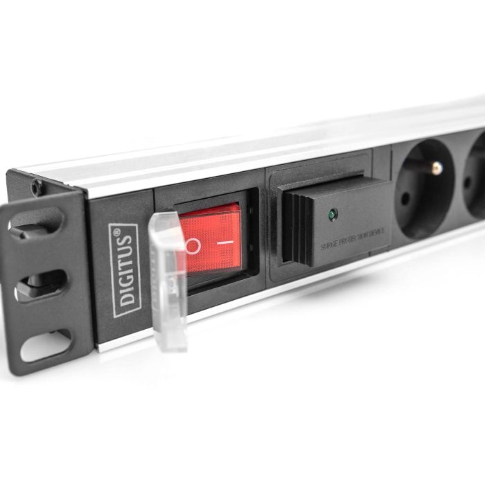Digitus PDU 1U 7xCEE7/5 Negro Regleta conmutada 7 salidas 230V/16A Montaje en Rack Horizontal Aluminio Plástico 2