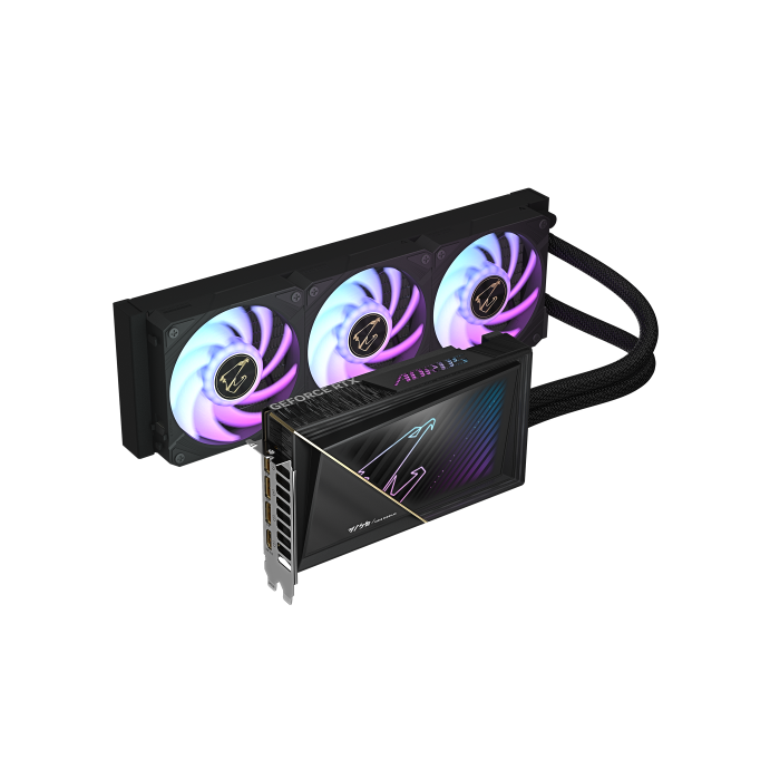 Gigabyte AORUS GeForce RTX 5080 XTREME WATERFORCE 16G - Tarjeta Gráfica 16GB GDDR7, PCI-E 5.0, 2805MHz, NVIDIA DLSS 4, GV-N5080AORUSX W-16GD 1
