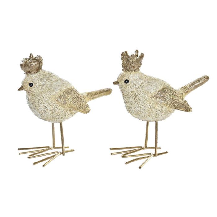 Figura Navidad Moderna DKD Home Decor Dorado Beige 5 x 9.5 x 11 cm (2 Unidades) Figura Navidad Moderna DKD Home Decor Dorado Beige 5 x 9.5 x 11 cm (2 Unidades)