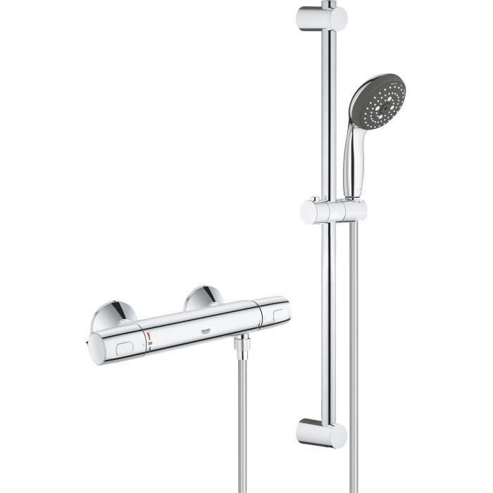 Conjunto de ducha termostática Grohe - tendencia de precisión thm - cromo