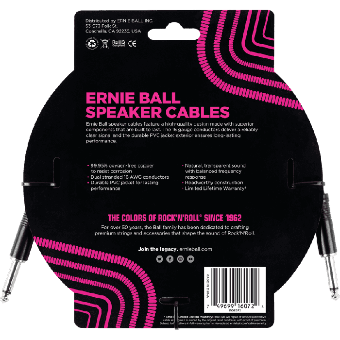 Cable Eb Altavoz Jack-Jack Ss 1,83 M - Negro 1