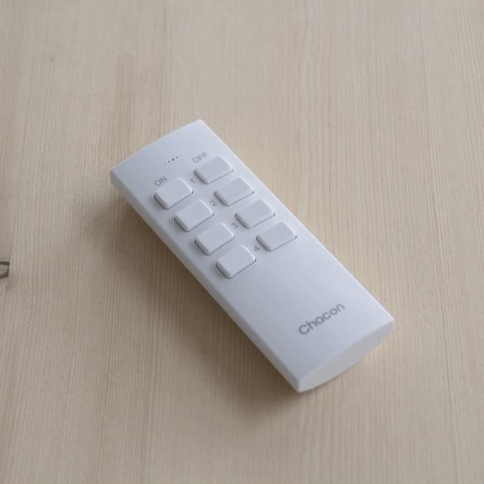 Juego de 2 mini enchufes - CHACON - Encendido/Apagado - 2300 W (FR) + mando a distancia - Blanco 2