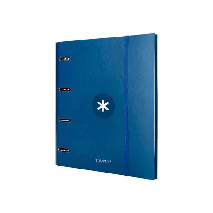 Antartik Carpeta con Recambio A4, 4 Anillas 40mm Redondas, Cuadro 5mm, 90gr, Azul Marino 3